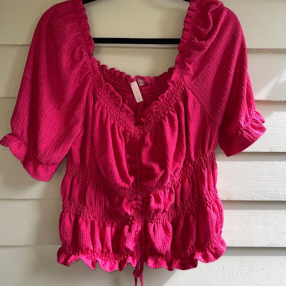 ANTHROPOLOGIE Pilcro cinched puff sleeve peasant top - Picture 7 of 13